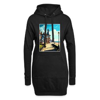 Herne Bay Angleterre Kent Vintage voyage affiche WPA - Sweat-shirt à capuche long Femme - noir - Devant