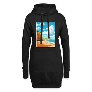 Torquay Cliffs England Vintage Reiseposter WPA - Hoodie-Kleid - Schwarz - Vorne