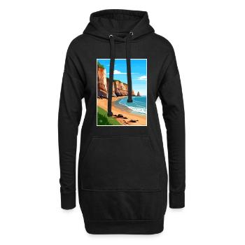 Torquay Cliffs England Vintage Reiseposter WPA - Hoodie-Kleid - Schwarz - Vorne