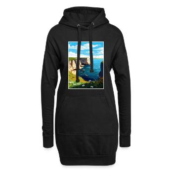 Bempton Cliffs Angleterre Vintage voyage affiche WPA - Sweat-shirt à capuche long Femme - noir - Devant