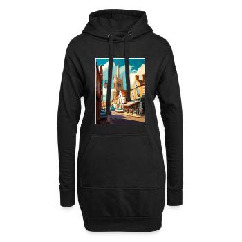 Burnham Market Angleterre Vintage voyage affiche WPA - Sweat-shirt à capuche long Femme - noir - Devant