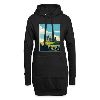 Rock Of Cashel Irlande Vintage voyage affiche WPA - Sweat-shirt à capuche long Femme - noir - Devant