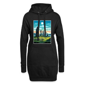 Isle Of Lewis Schottland Vintage Reiseposter WPA - Hoodie-Kleid - Schwarz - Vorne