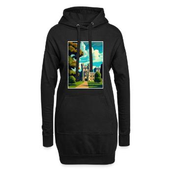 Château de Windsor Écosse Vintage voyage affiche WPA - Sweat-shirt à capuche long Femme - noir - Devant