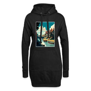 Canterbury Angleterre Kent Vintage voyage affiche WPA - Sweat-shirt à capuche long Femme - noir - Devant