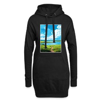 Stithians lac Cornwall Vintage voyage affiche WPA - Sweat-shirt à capuche long Femme - noir - Devant