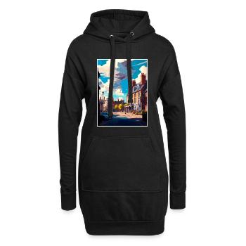Carlisle décoration Vintage voyage affiche Souvenir - Sweat-shirt à capuche long Femme - noir - Devant