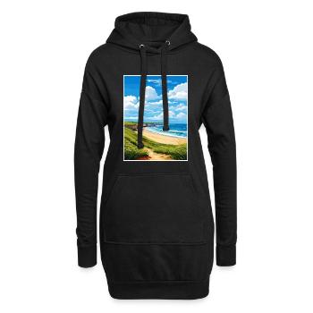 Sennen Cove Cornwall Vintage Reiseposter WPA Kunst - Hoodie-Kleid - Schwarz - Vorne