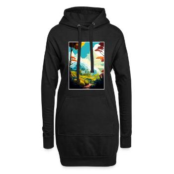 Eden Project England Vintage Travel Poster WPA Art - Hoodie Dress - black - Front