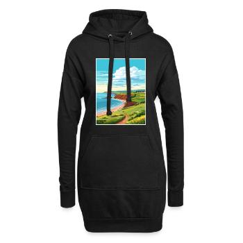 St Bees Head Cumbria Vintage Reiseposter WPA Kunst - Hoodie-Kleid - Schwarz - Vorne