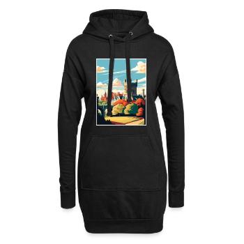 Cardiff Castle Wales Vintage Reiseposter WPA Kunst - Hoodie-Kleid - Schwarz - Vorne