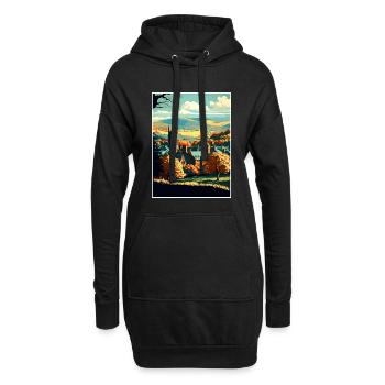 Tolles Malvern England Vintage Reiseposter WPA - Hoodie-Kleid - Schwarz - Vorne