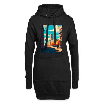 Liverpool Angleterre Vintage voyage affiche Souvenir - Sweat-shirt à capuche long Femme - noir - Devant