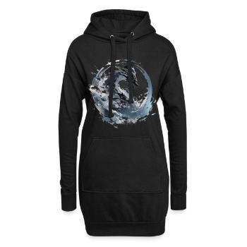 Mecha Tier Tiger Wolf Fuchs Pferd Cyborg - Hoodie-Kleid - Schwarz - Vorne