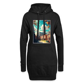 Winchester England Vintage Reiseposter Souvenir - Hoodie-Kleid - Schwarz - Vorne