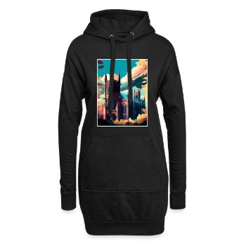 Manchester England Vintage Reiseposter Souvenir - Hoodie-Kleid - Schwarz - Vorne