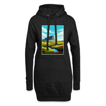 Ben Bulben Irland Vintage Reiseposter Souvenir - Hoodie-Kleid - Schwarz - Vorne