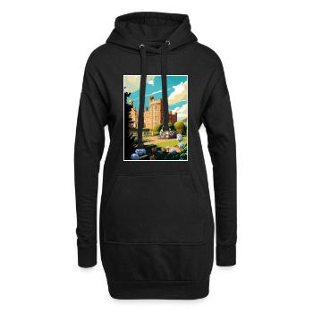Walmer Angleterre Kent Vintage voyage affiche Souvenir - Sweat-shirt à capuche long Femme - noir - Devant