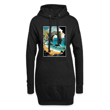 Durdle Door England Vintage Reiseposter Souvenir - Hoodie-Kleid - Schwarz - Vorne