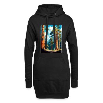 Souvenir du parc d’État de Big Basin Redwoods en Californie - Sweat-shirt à capuche long Femme - noir - Devant