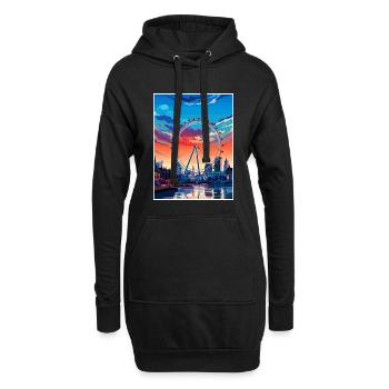 London Eye Vintage Reiseposter WPA Souvenir - Hoodie-Kleid - Schwarz - Vorne