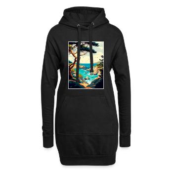 Réserve naturelle d’État de Point Lobos, Californie - Sweat-shirt à capuche long Femme - noir - Devant