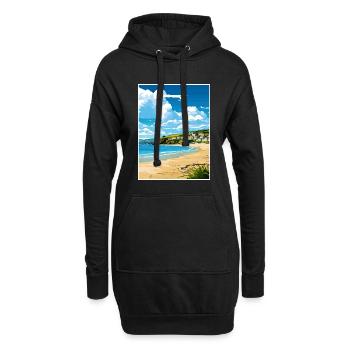 Porth Cornwall Vintage voyage affiche WPA Souvenir - Sweat-shirt à capuche long Femme - noir - Devant