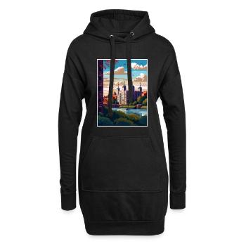 Tour De Londres Vintage Voyage Affiche WPA Souvenir - Sweat-shirt à capuche long Femme - noir - Devant