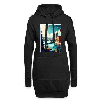 Exeter England Vintage Reiseposter WPA Souvenir - Hoodie-Kleid - Schwarz - Vorne