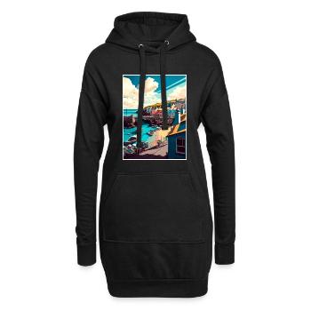 Newquay England Vintage Reiseposter WPA Souvenir - Hoodie-Kleid - Schwarz - Vorne