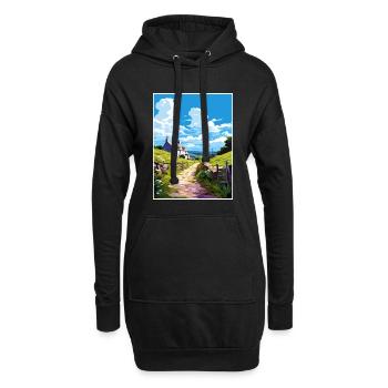 St Neot Cornwall Vintage voyage affiche Souvenir - Sweat-shirt à capuche long Femme - noir - Devant