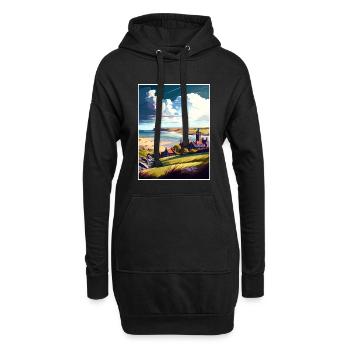 Alnmouth England Vintage Reiseposter Souvenir - Hoodie-Kleid - Schwarz - Vorne