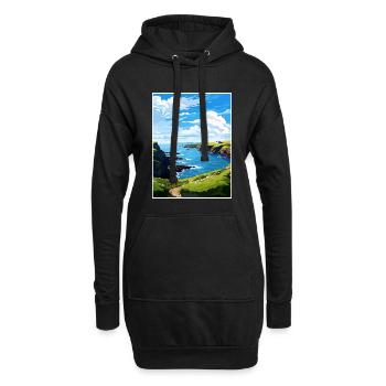 Mullion Cornwall Vintage Reiseposter Souvenir - Hoodie-Kleid - Schwarz - Vorne