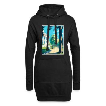Hyde Park Londres Vintage voyage affiche Souvenir - Sweat-shirt à capuche long Femme - noir - Devant