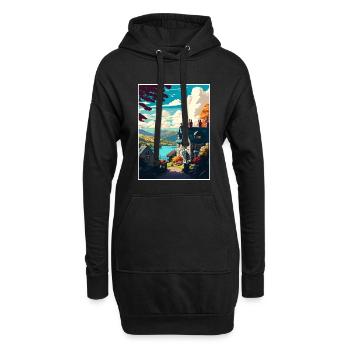 Ambleside England Vintage Reiseposter Souvenir - Hoodie-Kleid - Schwarz - Vorne