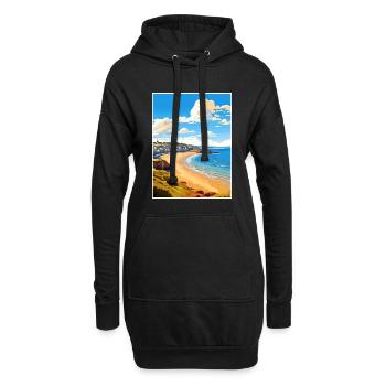 Penzance Cornwall Vintage Reiseposter Souvenir - Hoodie-Kleid - Schwarz - Vorne