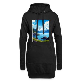 Resurrection Bay Alaska Vintage Travel Poster WPA - Hoodie Dress - black - Front