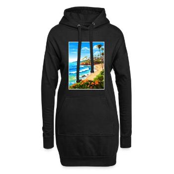 Laguna Beach Kalifornien Vintage Reiseposter WPA - Hoodie-Kleid - Schwarz - Vorne