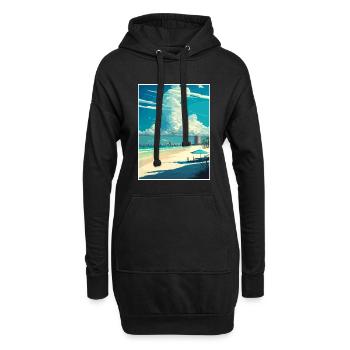 Pensacola Beach Floride Vintage voyage affiche WPA - Sweat-shirt à capuche long Femme - noir - Devant