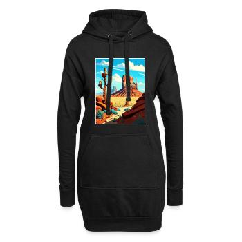 Monument Valley Arizona Vintage Reiseposter WPA - Hoodie-Kleid - Schwarz - Vorne