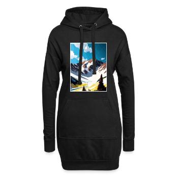 Arapahoe Basin Colorado Vintage voyage affiche WPA - Sweat-shirt à capuche long Femme - noir - Devant