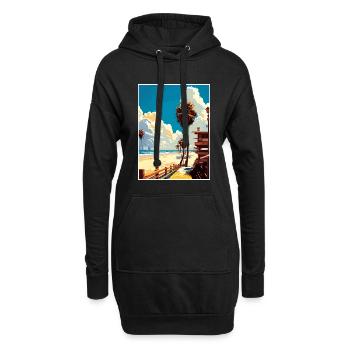 Santa Monica Kalifornien Vintage Reiseposter WPA - Hoodie-Kleid - Schwarz - Vorne