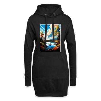 Fool Hollow Lake Arizona Vintage Travel Poster WPA - Sweat-shirt à capuche long Femme - noir - Devant