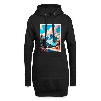 Mont Wilson Californie Vintage voyage affiche WPA - Sweat-shirt à capuche long Femme - noir - Devant