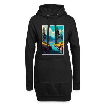 Lake Mammoth Kalifornien Vintage Reiseposter WPA - Hoodie-Kleid - Schwarz - Vorne
