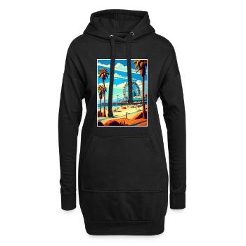 Santa Monica Kalifornien Vintage Reiseposter WPA - Hoodie-Kleid - Schwarz - Vorne