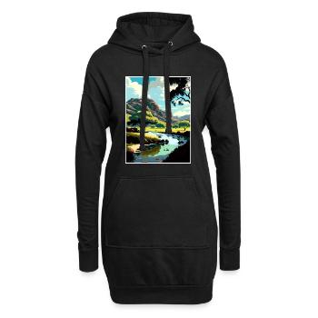 Malibu Creek Kalifornien Vintage Reiseposter WPA - Hoodie-Kleid - Schwarz - Vorne