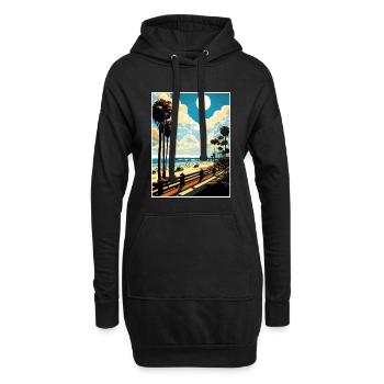 Newport Beach Kalifornien Vintage Reiseposter WPA - Hoodie-Kleid - Schwarz - Vorne