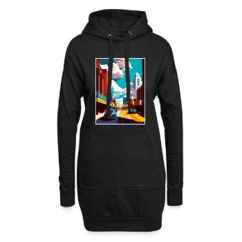 Rochester État de New York Vintage voyage affiche WPA - Sweat-shirt à capuche long Femme - noir - Devant