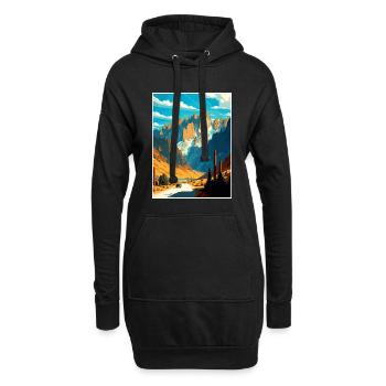Mont Whitney Californie Vintage voyage affiche WPA - Sweat-shirt à capuche long Femme - noir - Devant